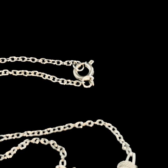 Silver Tone Cable Chain Knot Necklace (5111) - Picture 6 of 6
